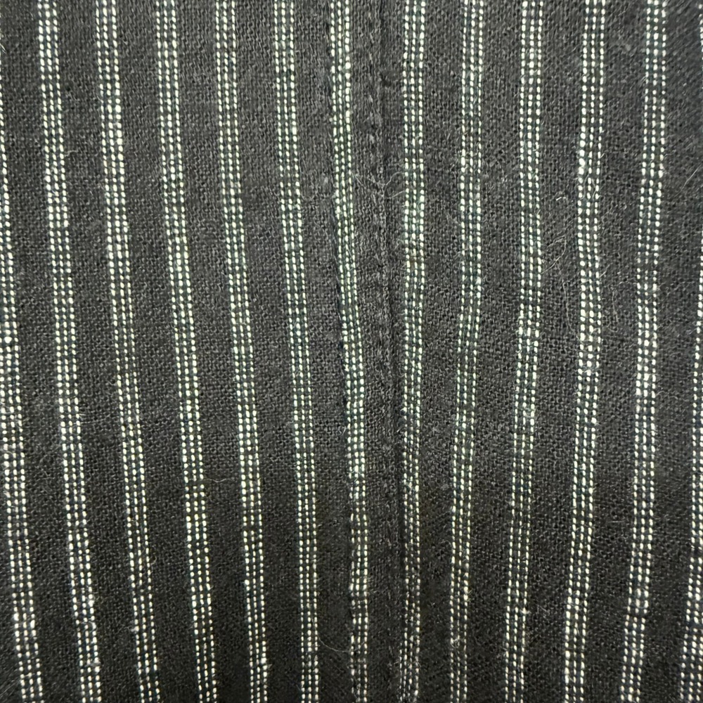 Sundance Pants Womens 16 Andover Black White Pinstripe Linen Blend‎ Wide Leg - Picture 3 of 13